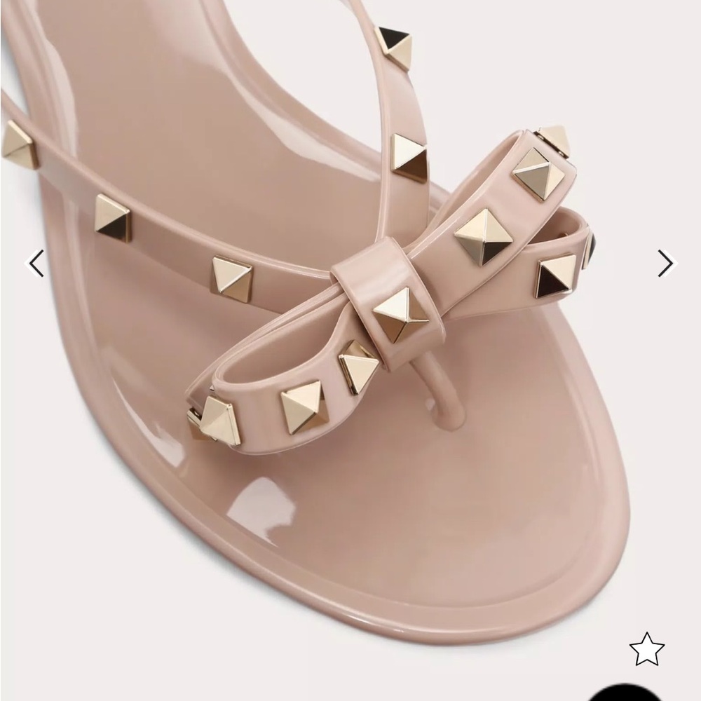 Valentino Cream Sandals with Bow Detail